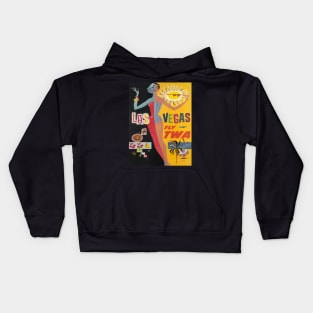 Las Vegas Vintage Travel Poster Fly TWA Kids Hoodie